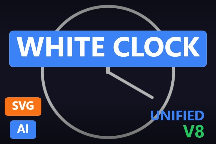 White Clock | Dynamic SVG | WinCC Unified & V8