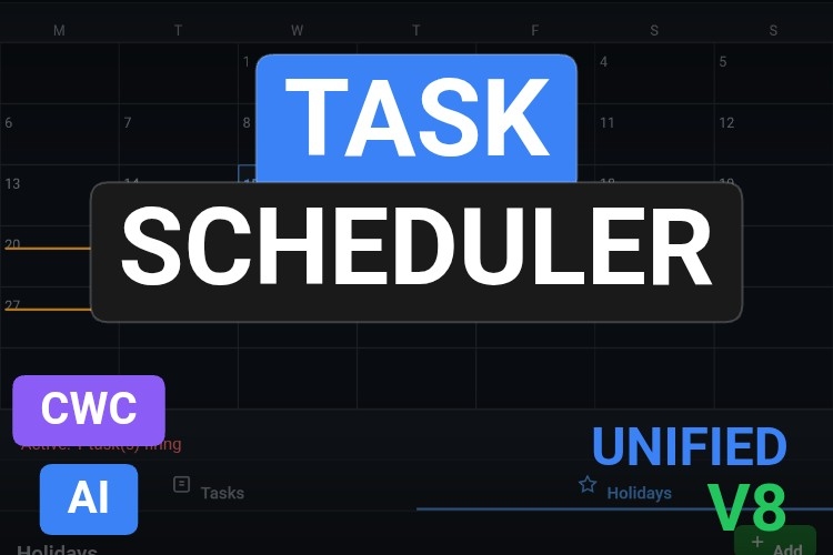 Task Scheduler | Custom Web Control | WinCC Unified & V8