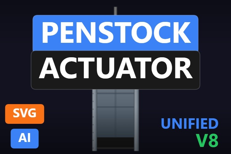 Penstock Actuator | Dynamic SVG | WinCC Unified & V8