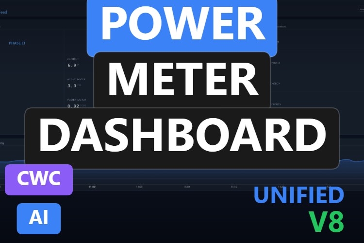 Power Meter Dashboard | Custom Web Control | WinCC Unified & V8