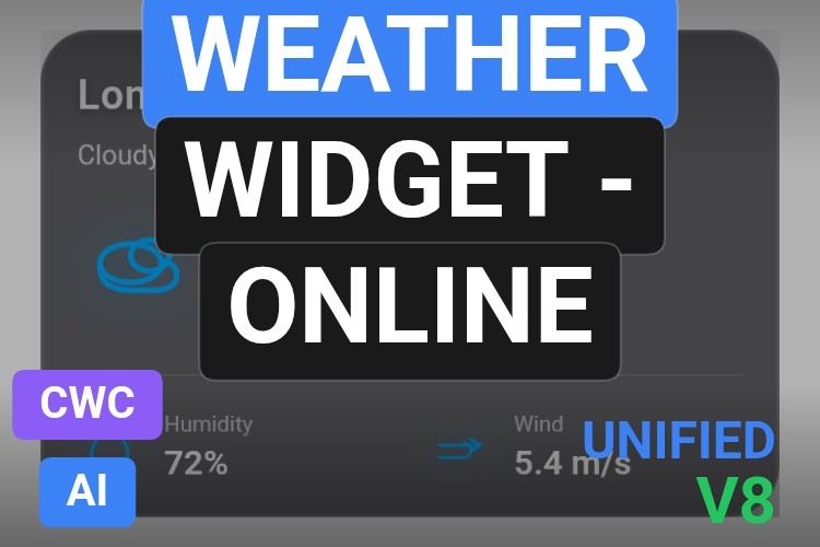 Weather widget - Online | Custom Web Control | WinCC Unified & V8