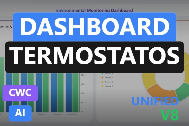 Dashboard Termostatos | Custom Web Control | WinCC Unified & V8