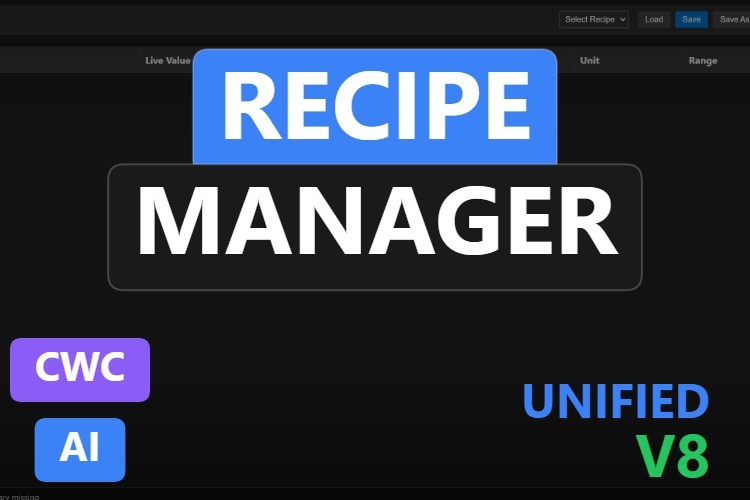 Recipe Manager | Custom Web Control | WinCC Unified & V8