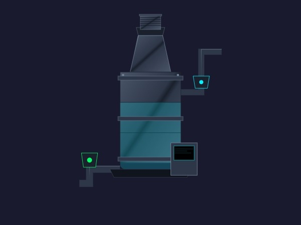 Tanque digestor | Dynamic SVG | WinCC Unified y V8