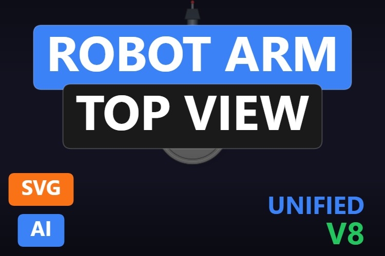 Robot Arm Top View | Dynamic SVG | WinCC Unified & V8