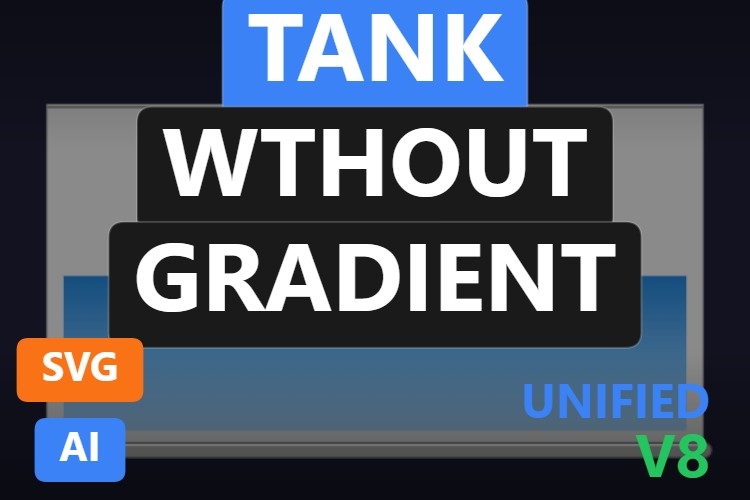Tank wthout gradient | Dynamic SVG | WinCC Unified & V8
