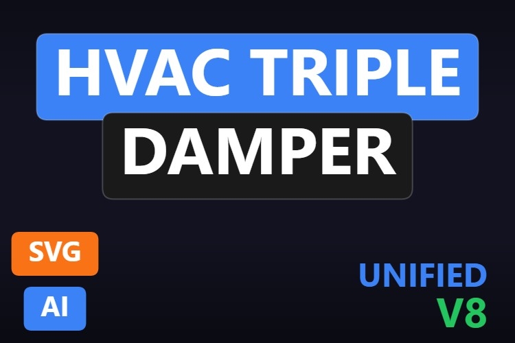 HVAC Triple Damper | Dynamic SVG | WinCC Unified & V8