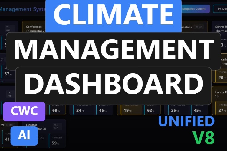 Climate Management Dashboard | Custom Web Control | WinCC Unified & V8