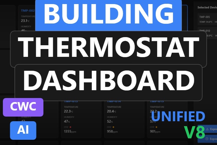 Building Thermostat Dashboard | Custom Web Control | WinCC Unified & V8