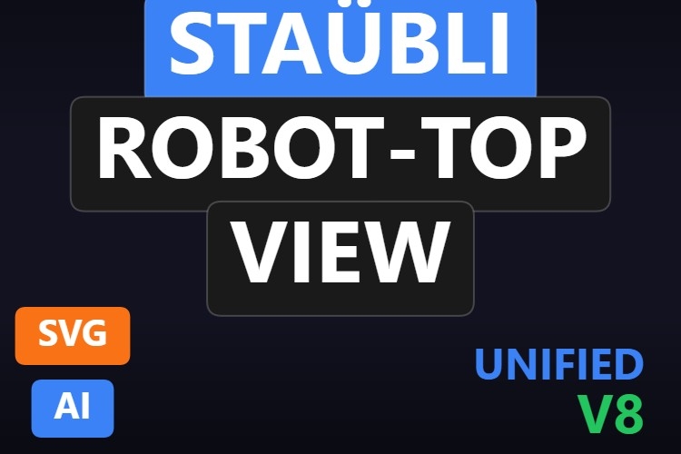 Staübli robot-top view | Dynamic SVG | WinCC Unified & V8
