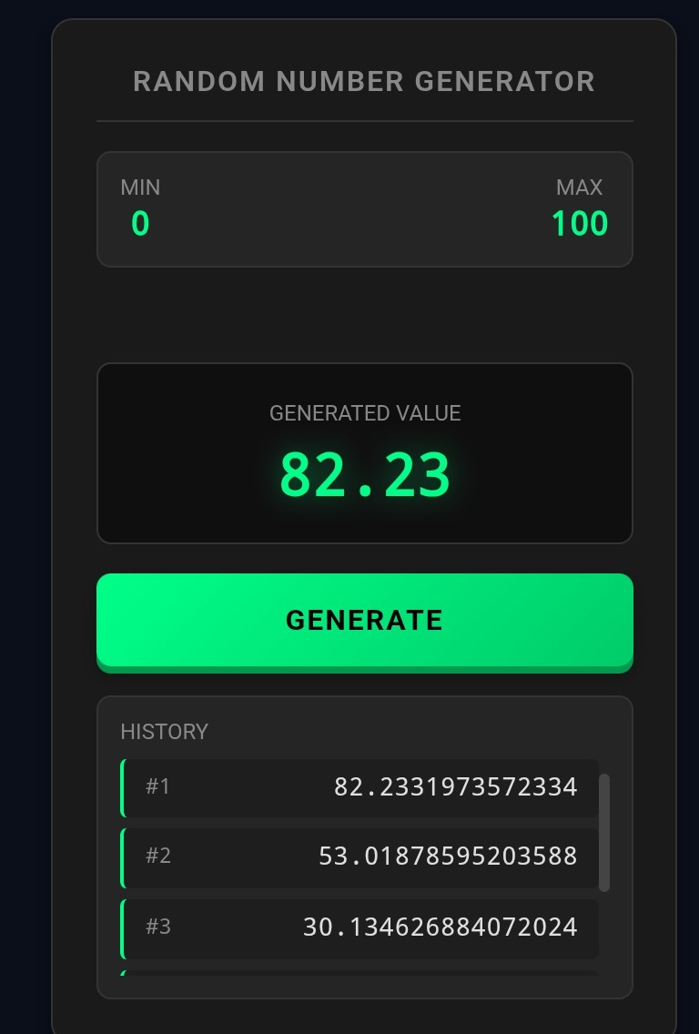Generador de números aleatorios | Custom Web Control | WinCC Unified y V8