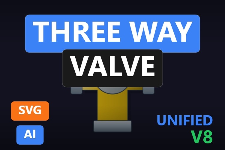 Three Way Valve | Dynamic SVG | WinCC Unified & V8