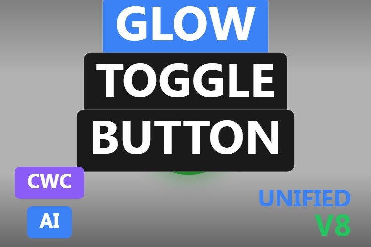Glow Toggle Button | Custom Web Control | WinCC Unified & V8