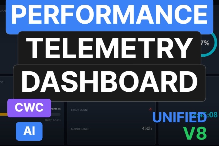 Performance Telemetry Dashboard | Custom Web Control | WinCC Unified & V8