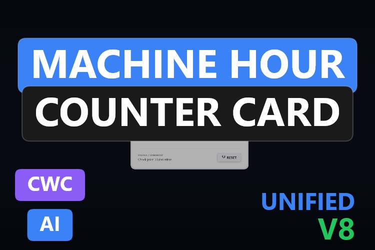 Machine Hour Counter Card | Custom Web Control | WinCC Unified & V8