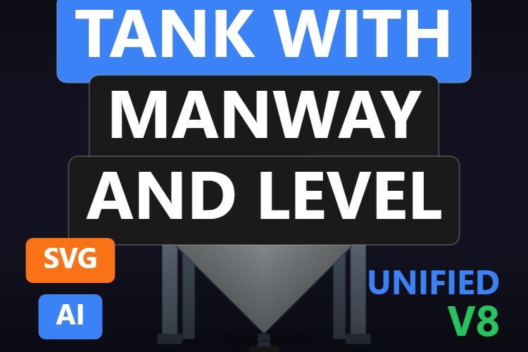 Tank with Manway and Level | Dynamic SVG | WinCC Unified & V8