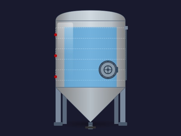 Tank mit Mannloch und Füllstand | Dynamic SVG | WinCC Unified & V8