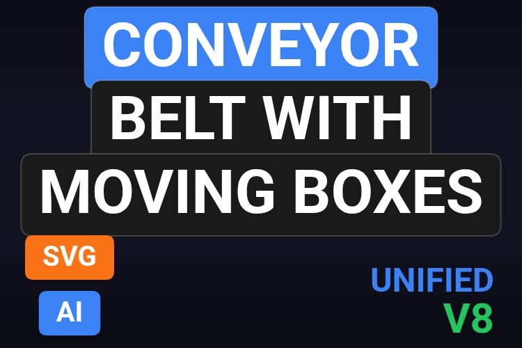 Conveyor Belt with moving boxes | Dynamic SVG | WinCC Unified & V8