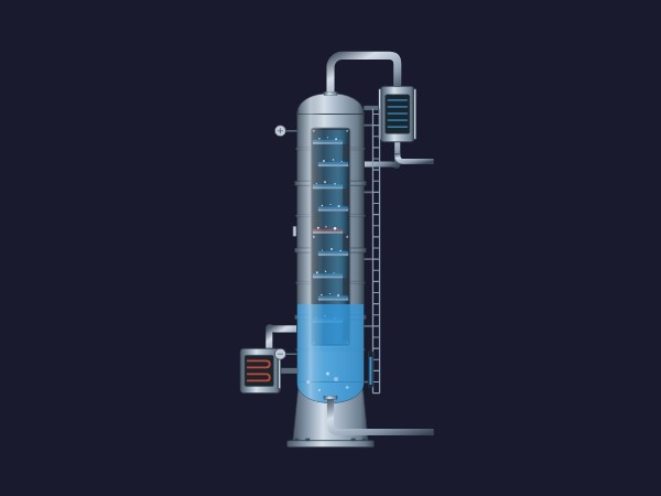 Colonna di Distillazione | Dynamic SVG | WinCC Unified & V8