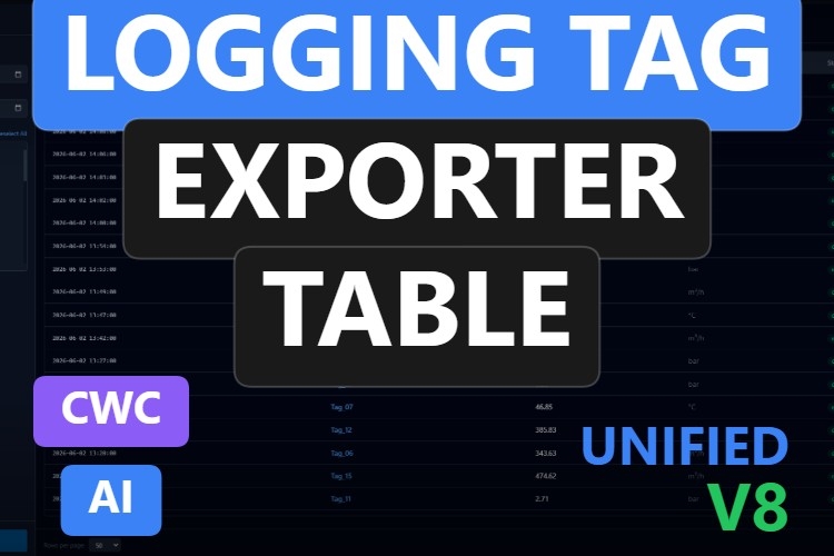 Logging Tag Exporter Table | Custom Web Control | WinCC Unified & V8