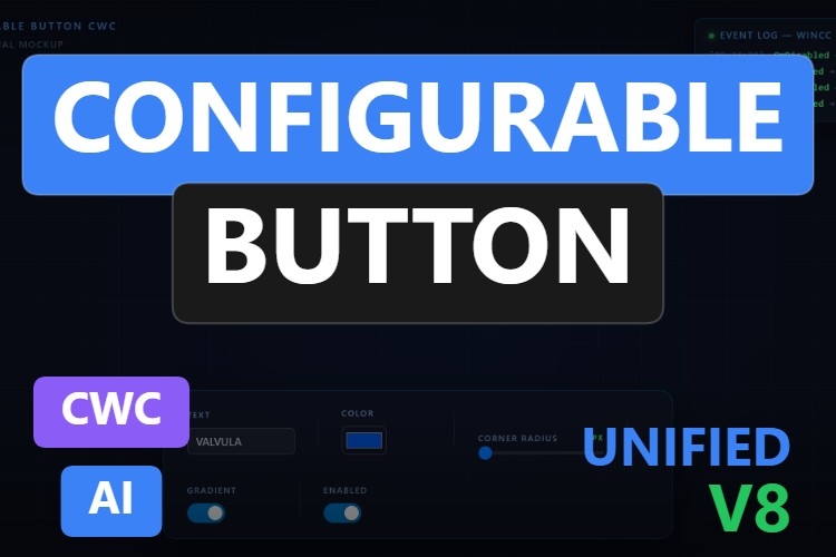 Configurable Button | Custom Web Control | WinCC Unified & V8