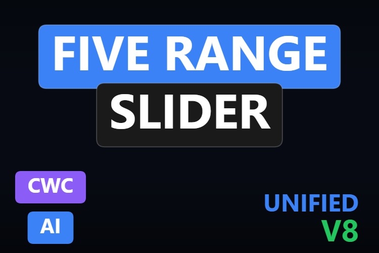 Five Range Slider | Custom Web Control | WinCC Unified & V8