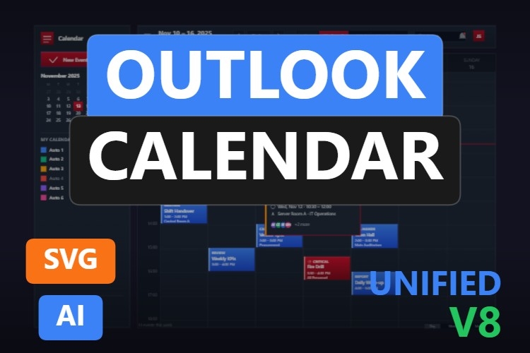 Outlook Calendar | Dynamic SVG | WinCC Unified & V8