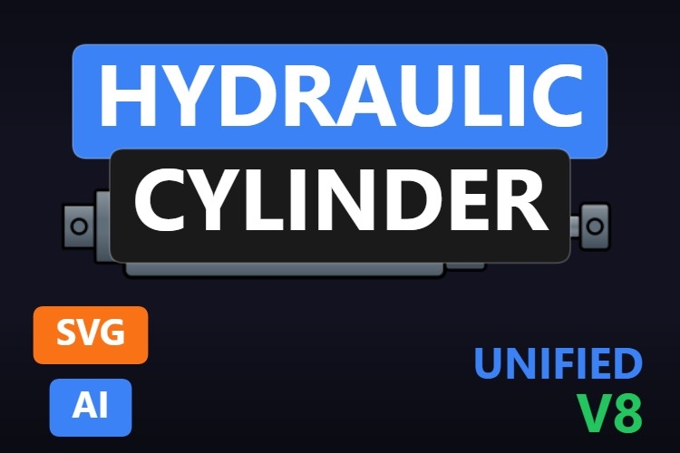 Hydraulic Cylinder | Dynamic SVG | WinCC Unified & V8