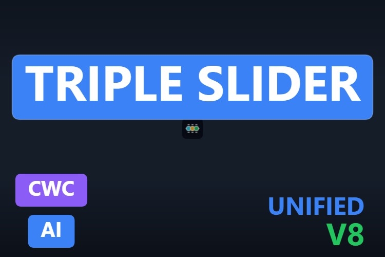 Triple Slider | Custom Web Control | WinCC Unified & V8