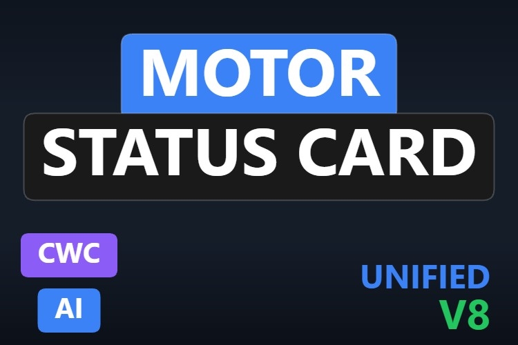 Motor Status Card | Custom Web Control | WinCC Unified & V8