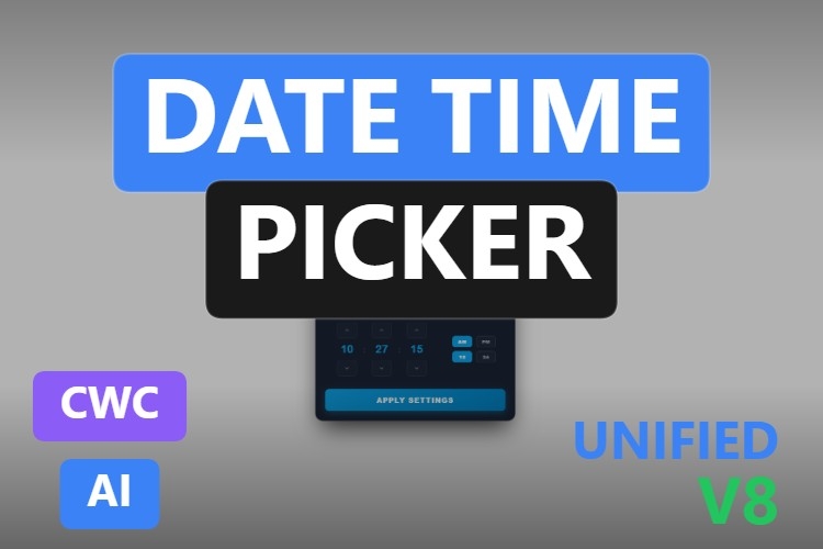 Date Time Picker | Custom Web Control | WinCC Unified & V8