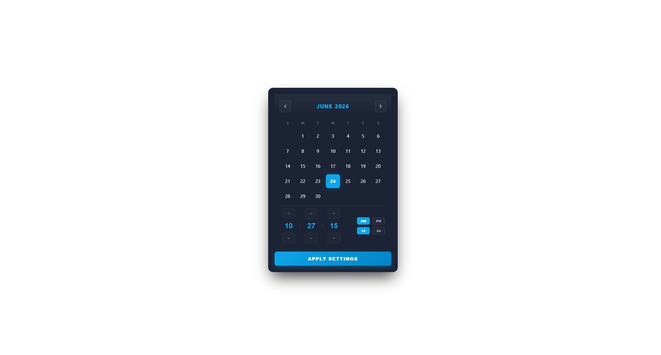 Datum-Uhrzeit-Auswahl | Custom Web Control | WinCC Unified & V8