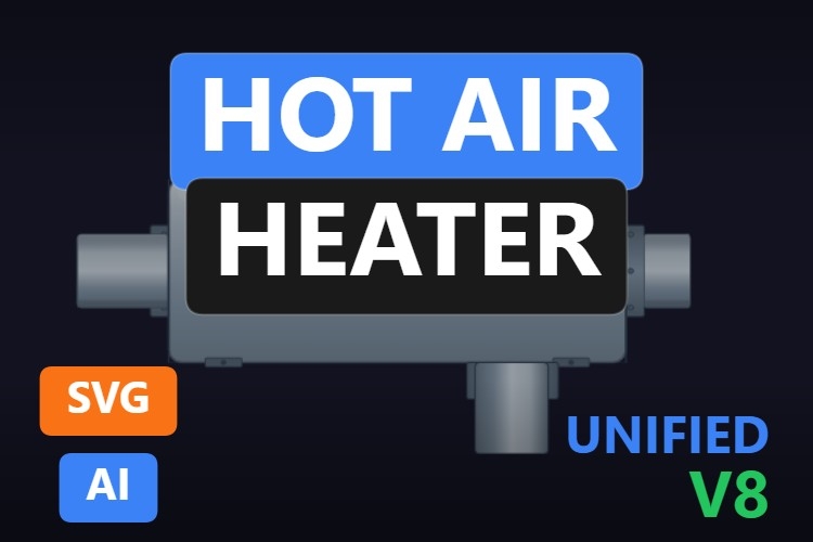 Hot Air Heater | Dynamic SVG | WinCC Unified & V8