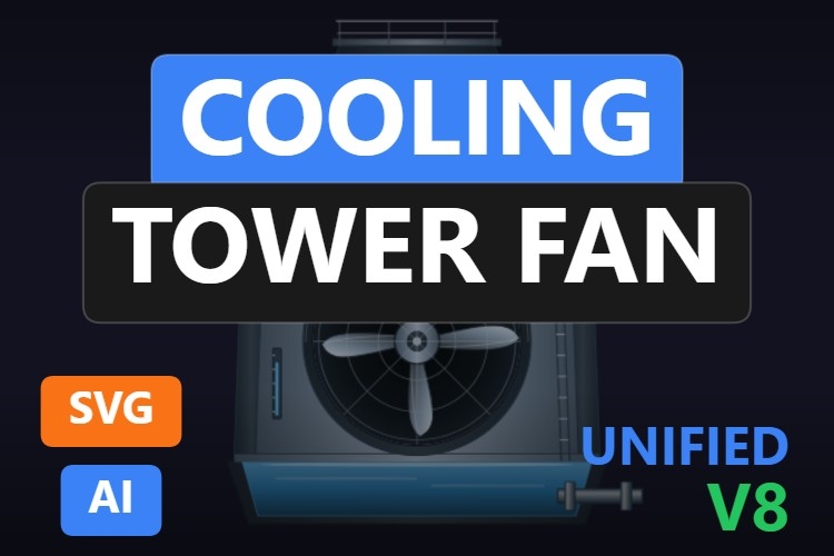 Cooling Tower Fan | Dynamic SVG | WinCC Unified & V8
