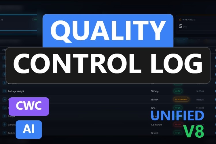 Quality Control Log | Custom Web Control | WinCC Unified & V8