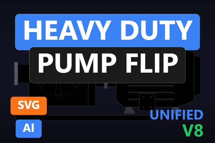 Heavy duty pump flip | Dynamic SVG | WinCC Unified & V8