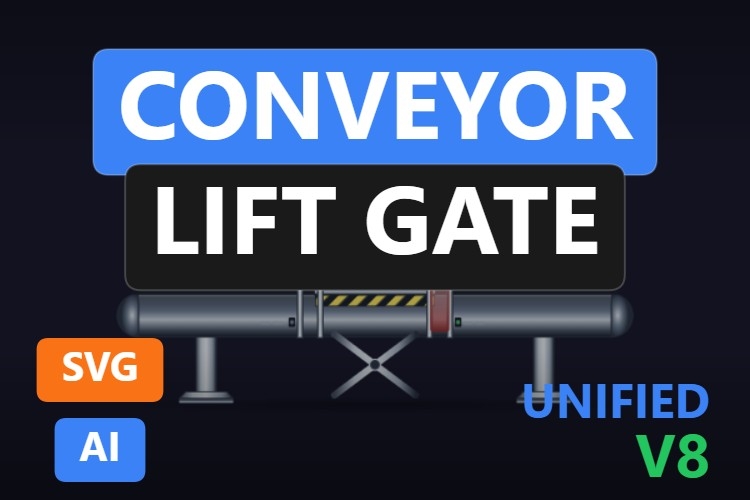 Conveyor Lift Gate | Dynamic SVG | WinCC Unified & V8