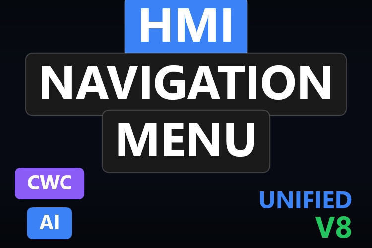 HMI Navigation Menu | Custom Web Control | WinCC Unified & V8