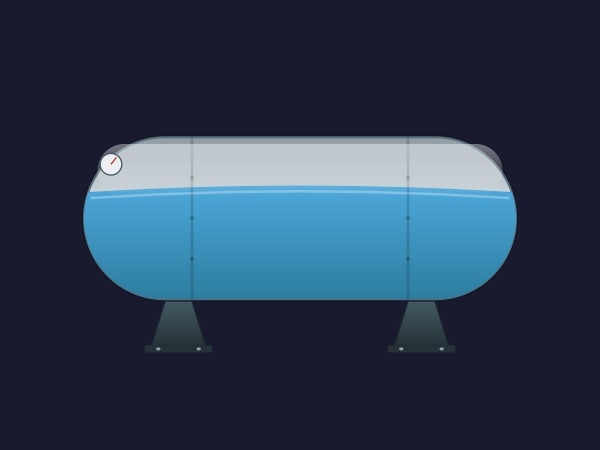Horizontaler Lagertank | Dynamic SVG | WinCC Unified & V8