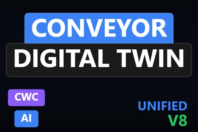 Conveyor Digital Twin | Custom Web Control | WinCC Unified & V8