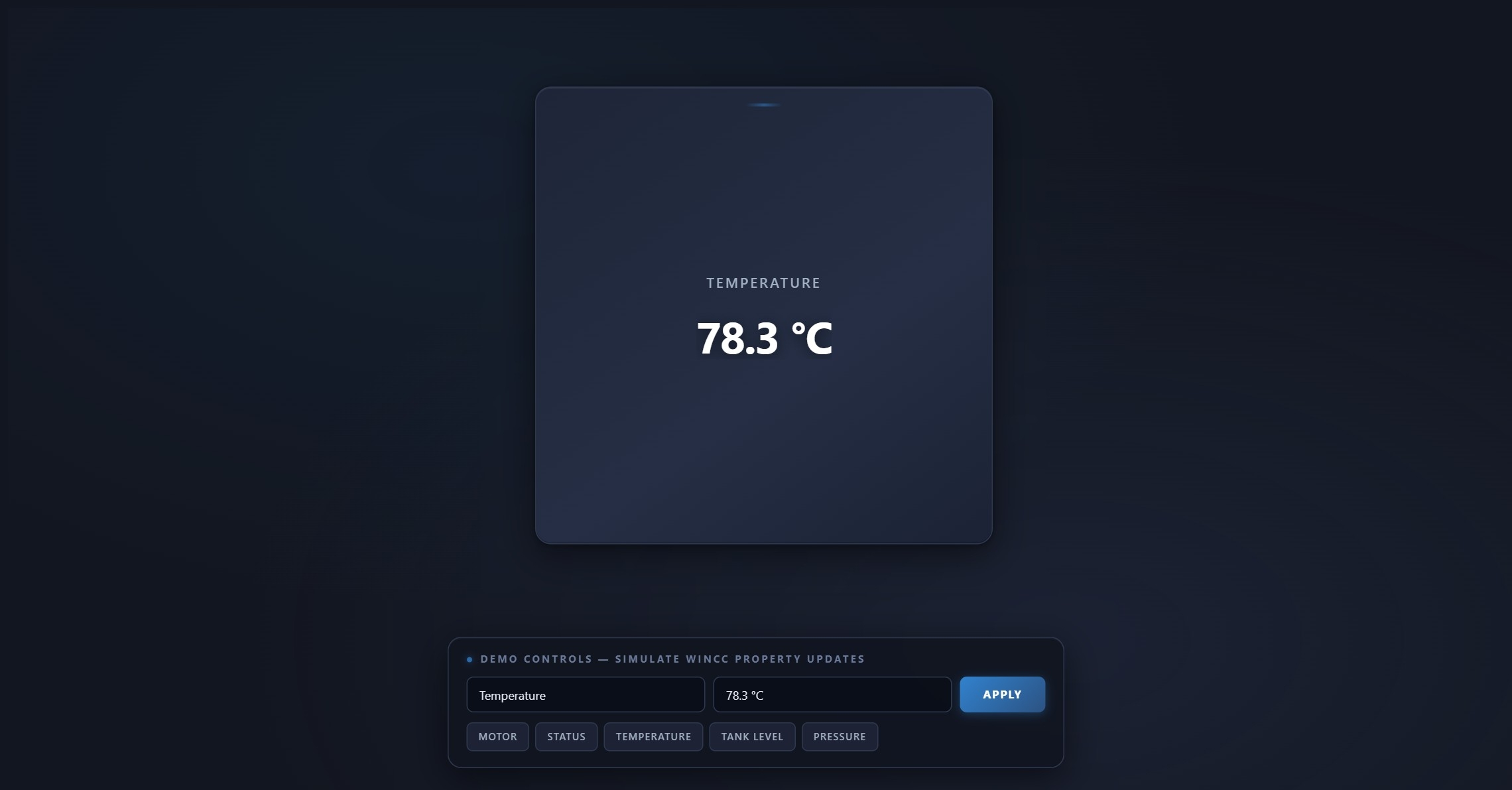 Square Info Card | Custom Web Control | WinCC Unified & V8