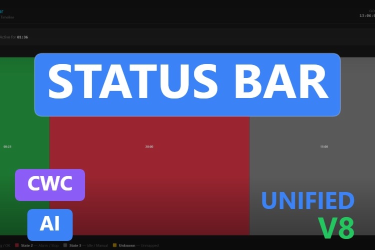 Status Bar | Custom Web Control | WinCC Unified & V8