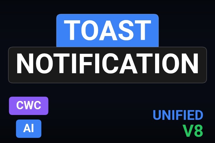 Toast Notification | Custom Web Control | WinCC Unified & V8