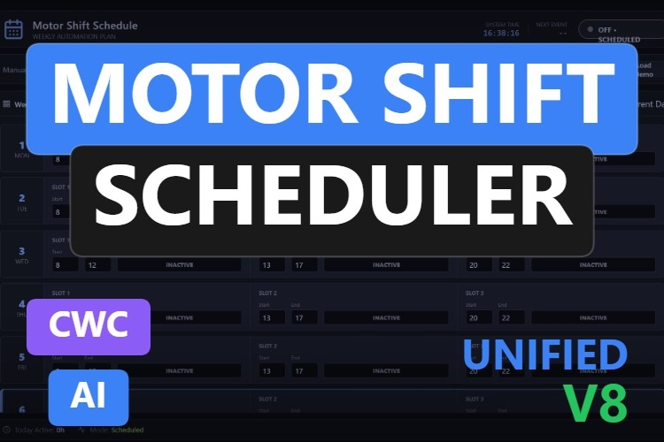 Motor Shift Scheduler | Custom Web Control | WinCC Unified & V8