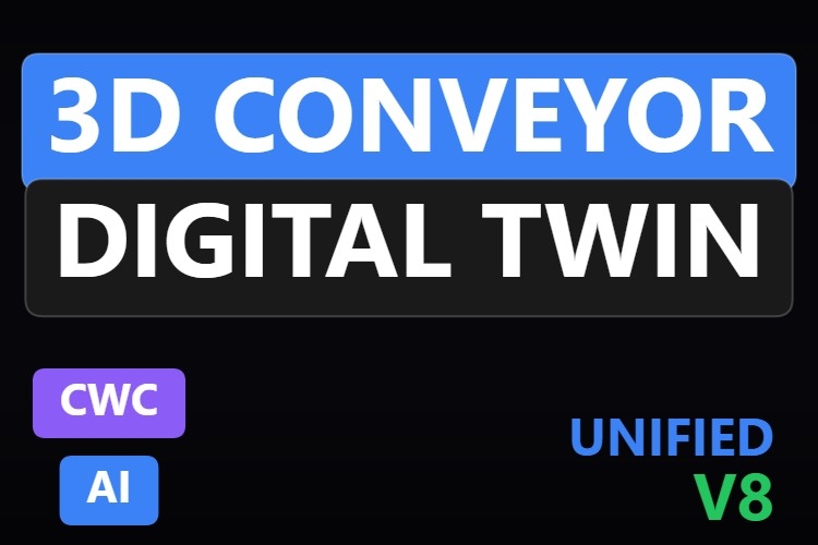 3D Conveyor Digital Twin | Custom Web Control | WinCC Unified & V8