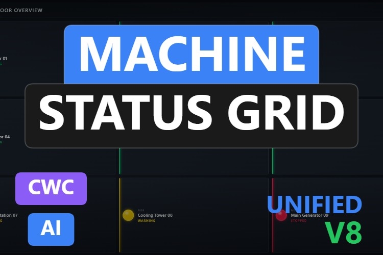 Machine Status Grid | Custom Web Control | WinCC Unified & V8