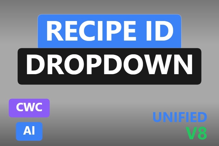 Recipe ID Dropdown | Custom Web Control | WinCC Unified & V8