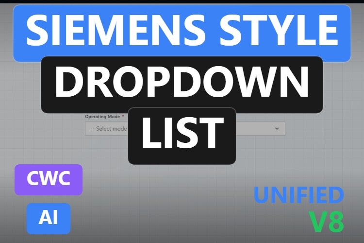 Siemens Style Dropdown List | Custom Web Control | WinCC Unified & V8