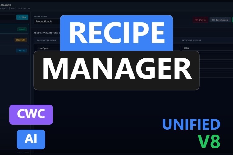 Recipe Manager | Custom Web Control | WinCC Unified & V8
