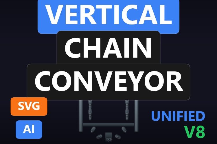 Vertical Chain Conveyor | Dynamic SVG | WinCC Unified & V8